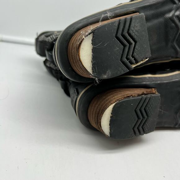 Sorel Boots Womens 8 SlimBoot Ankle Black Herringbone Waterproof Leather Winter - Picture 10 of 11